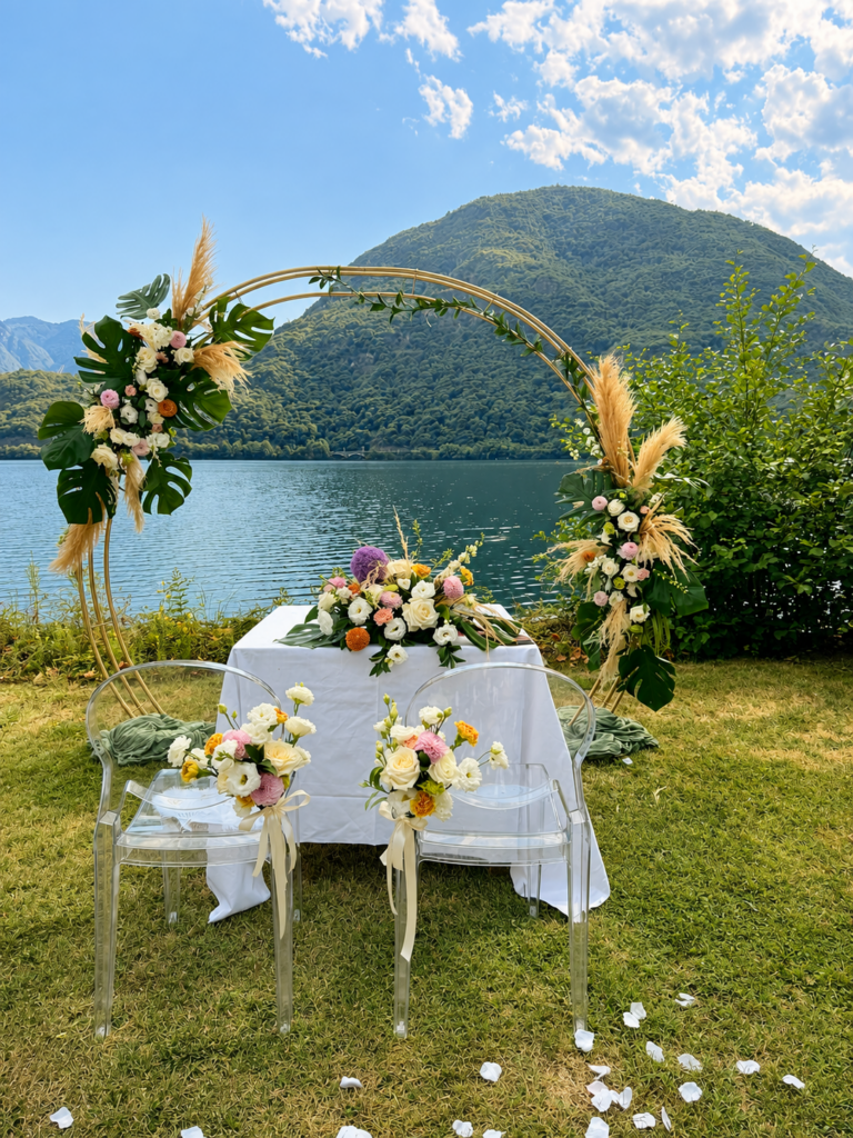 Wedding flowers Lake Maggiore